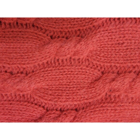 Vtg Express Tricot Y2K Wool‎ Angora Long  Cable Turtleneck Sweater Oversized M - Picture 7 of 14